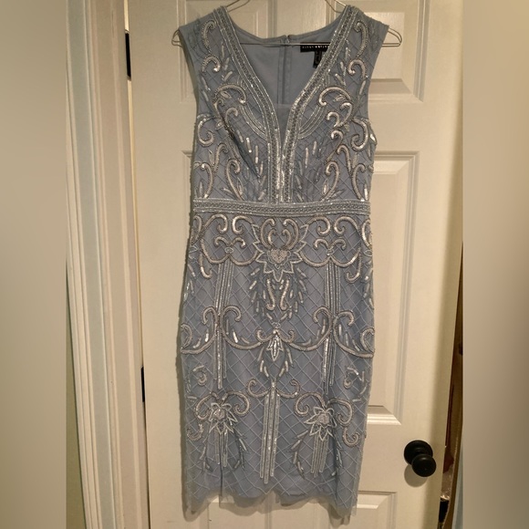 Aidan Mattox Dresses & Skirts - Aidan Mattox - Blue sequin dress - Size 10 - worn once
